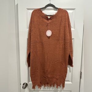 Umgee Women's BNWT Cozy Rust Sweater Dress